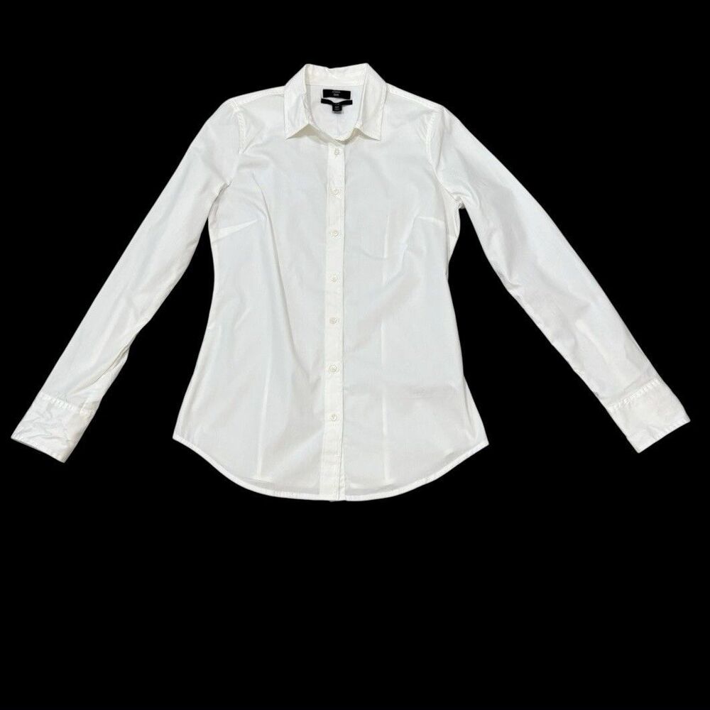 J. Crew White Slim Button Up Shirt Size 6T Tall